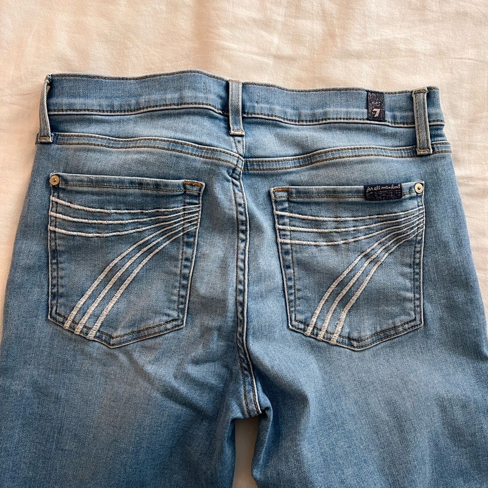 7 For All Mankind Light Blue Boot Cut Jeans